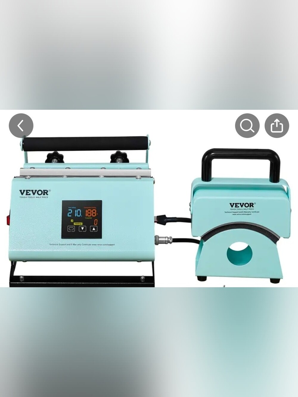 Aqua Heat Press Machine - Light Blue